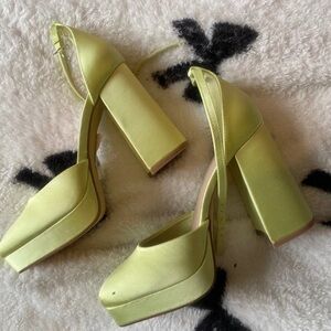 Primark Lime Green Platform Heels